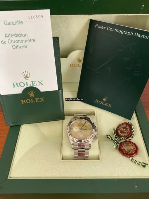 Offering Fake Rolex Daytona 116509 Caliber 4130 Automatic Movement 40mm White Gold Case Mens/unisex Watch - Image 3
