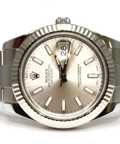 Unique Fake Rolex Datejust II 116334 Caliber 3136 Automatic Movement 41mm White Gold Case Mens/unisex Watch