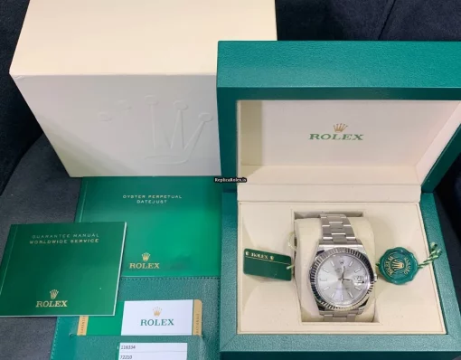 Unique Fake Rolex Datejust II 116334 Caliber 3136 Automatic Movement 41mm White Gold Case Mens/unisex Watch - Image 4