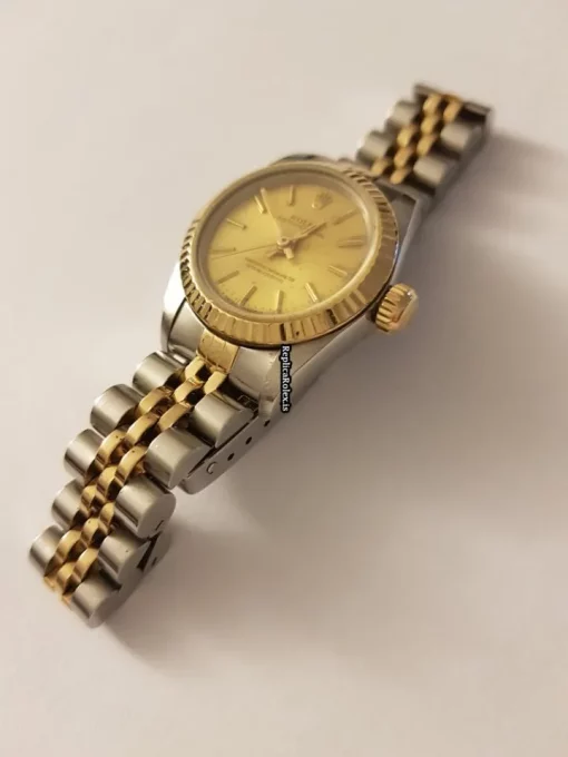 Pleasing Replica Rolex Oyster Perpetual 67193 Caliber 2130 Automatic Movement 25mm Gold/steel Case Womens Watch - Image 2