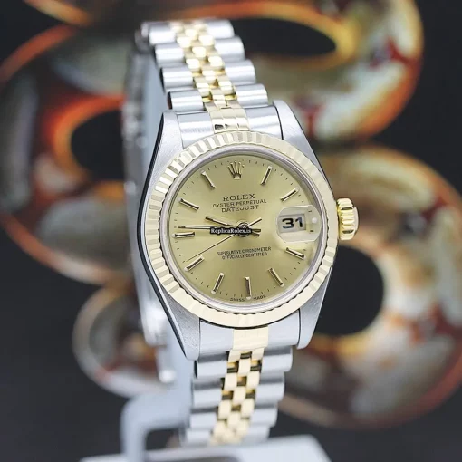 Fantastic Fake Rolex Lady-datejust 79173 Caliber 2235 Automatic Movement 26x42mm Gold/steel Case Womens Watch - Image 7