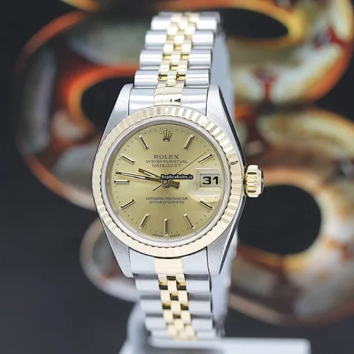 Fantastic Fake Rolex Lady-datejust 79173 Caliber 2235 Automatic Movement 26x42mm Gold/steel Case Womens Watch - Image 8