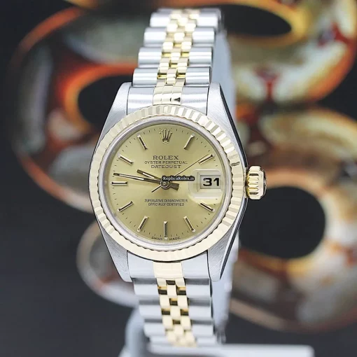 Fantastic Fake Rolex Lady-datejust 79173 Caliber 2235 Automatic Movement 26x42mm Gold/steel Case Womens Watch - Image 9