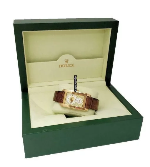 Lovely Fake Rolex Cellini Prince Aug-40 Manual Winding Movement 27mm Yellow Gold Case Watch - Image 10