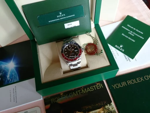 Inexpensive Replica Rolex Gmt-master II 16710 Automatic Movement Steel Case Watch - Image 14