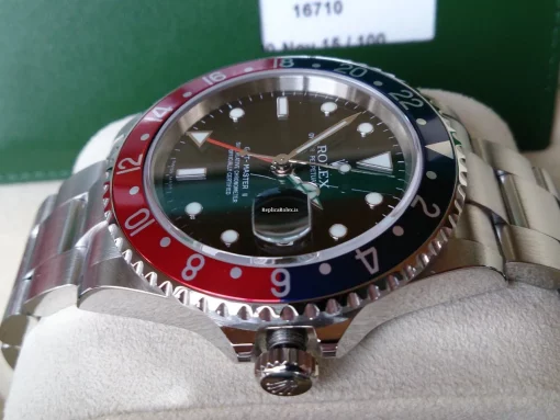 Inexpensive Replica Rolex Gmt-master II 16710 Automatic Movement Steel Case Watch - Image 6