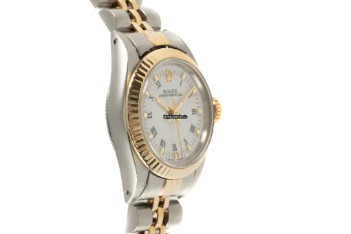 Design Replica Rolex Oyster Perpetual 67193 Caliber 2130 Automatic Movement 25mm Gold/steel Case Womens Watch - Image 6