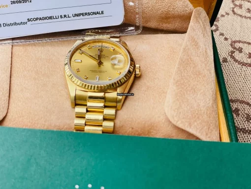 Cool Replica Rolex Day-date 36 18038 Caliber 3055 Automatic Movement 36mm Yellow Gold Case Mens/unisex Watch - Image 2