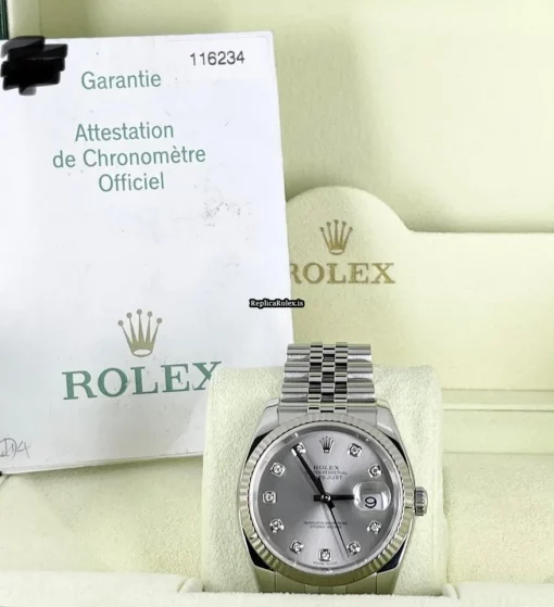 Excellent Knockoff Rolex Datejust 116234 Caliber 3135 Automatic Movement 36mm Steel Case Mens/unisex Watch - Image 2