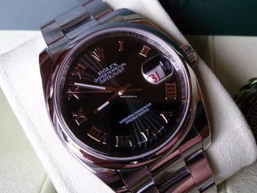 Excellent Imitation Rolex Datejust 116200 Automatic Movement Steel Case Watch - Image 8