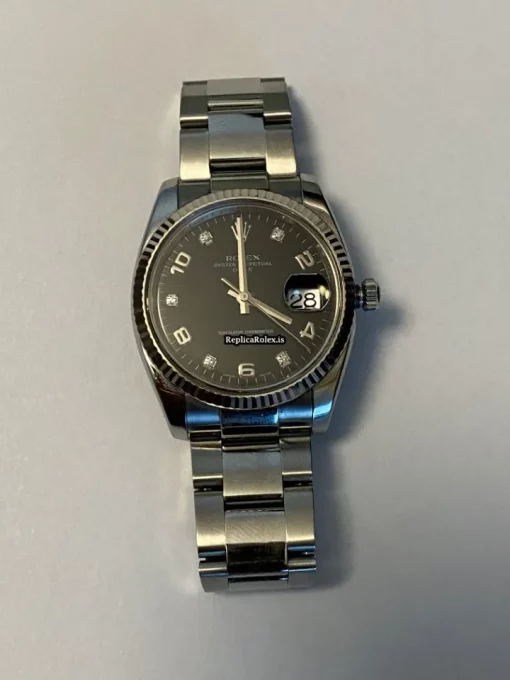 Amazing Replica Rolex Oyster Perpetual Date 115234 Automatic Movement 34mm Steel Case Mens/unisex Watch - Image 5