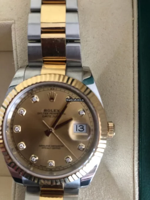 Fabulous Clone Rolex Datejust 126333 Caliber 3235 Automatic Movement 41mm Gold/steel Case Mens/unisex Watch - Image 4