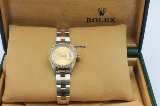 Discount Replica Rolex Lady-datejust 69173 Caliber 2135 Automatic Movement 26mm Gold/steel Case Womens Watch - Image 10