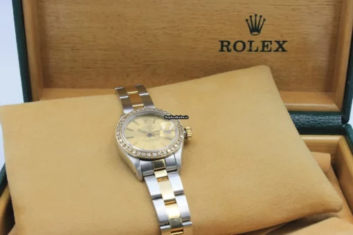 Discount Replica Rolex Lady-datejust 69173 Caliber 2135 Automatic Movement 26mm Gold/steel Case Womens Watch - Image 2