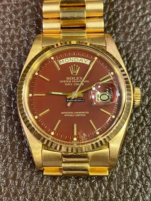 Top Replica Rolex Day-date 36 1803 Automatic Movement Rose Gold Case Mens/unisex Watch - Image 2
