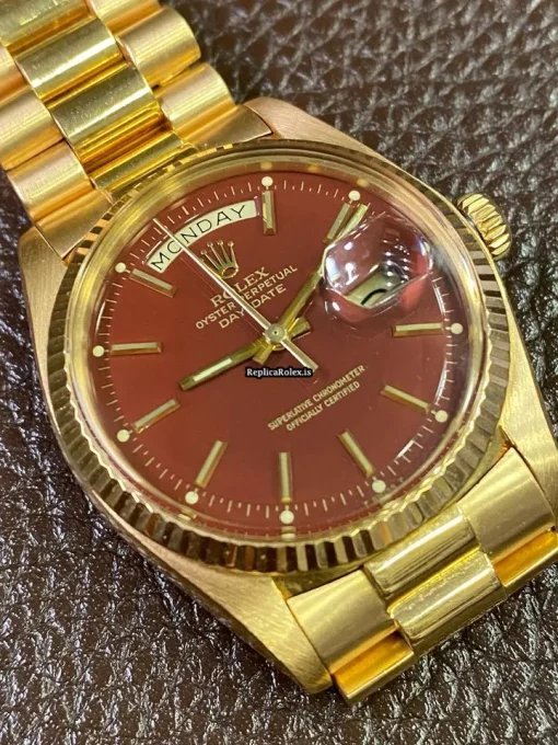 Top Replica Rolex Day-date 36 1803 Automatic Movement Rose Gold Case Mens/unisex Watch - Image 3