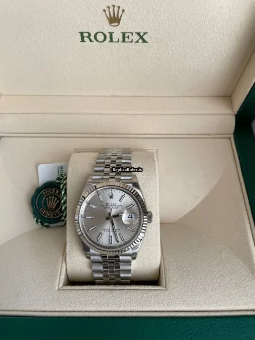 Affordable Replica Rolex Datejust 126234-0013 Caliber 3235 Automatic Movement 36mm White Gold Case Mens/unisex Watch - Image 2