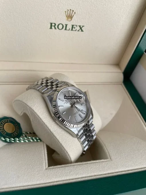 Affordable Replica Rolex Datejust 126234-0013 Caliber 3235 Automatic Movement 36mm White Gold Case Mens/unisex Watch - Image 3