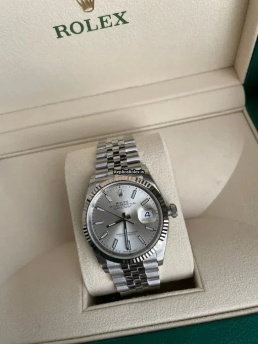 Affordable Replica Rolex Datejust 126234-0013 Caliber 3235 Automatic Movement 36mm White Gold Case Mens/unisex Watch - Image 8