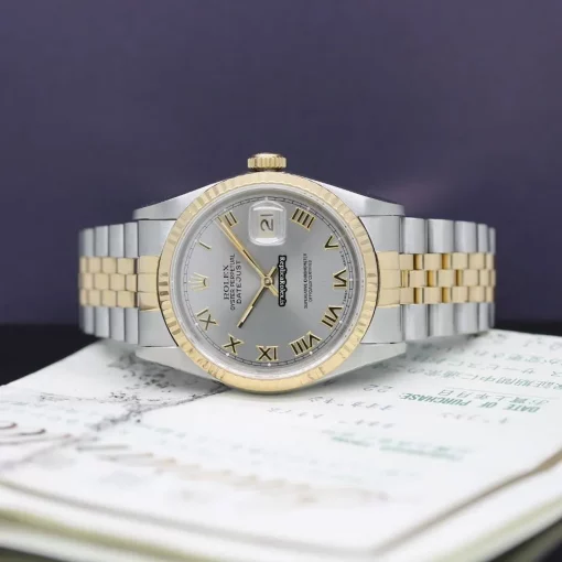 Superior Fake Rolex Datejust 16233 Caliber 3135 Automatic Movement 36x42mm Gold/steel Case Mens/unisex Watch - Image 5