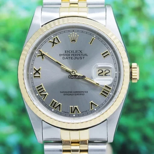 Superior Fake Rolex Datejust 16233 Caliber 3135 Automatic Movement 36x42mm Gold/steel Case Mens/unisex Watch - Image 8