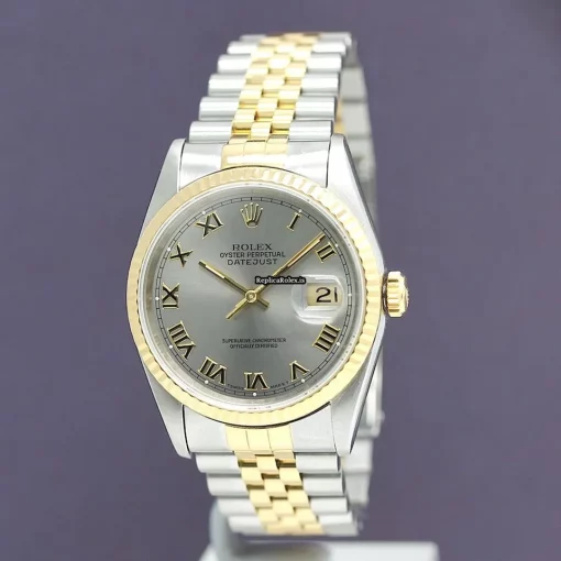 Superior Fake Rolex Datejust 16233 Caliber 3135 Automatic Movement 36x42mm Gold/steel Case Mens/unisex Watch - Image 9