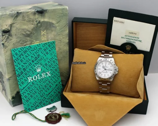 Incredible Replica Rolex Explorer II 16570 Caliber 3185 Automatic Movement 40mm Steel Case Mens/unisex Watch - Image 4