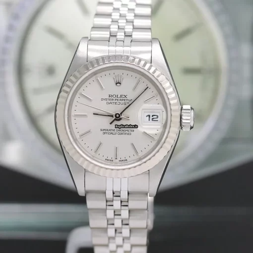 Suitable Replica Rolex Lady-datejust 79174 Caliber 2235 Automatic Movement 26x42mm Steel Case Womens Watch - Image 4