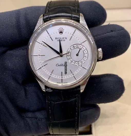 Stylish Copies Rolex Cellini Date 50519 Caliber 3165 Automatic Movement 39x45mm White Gold Case Mens/unisex Watch