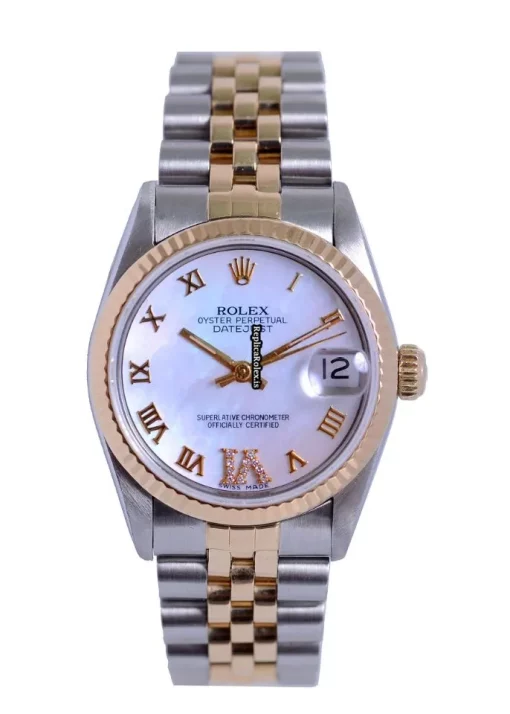 Luxury Fake Rolex Lady-datejust 68273 Caliber 2135 Automatic Movement 31mm Gold/steel Case Womens Watch