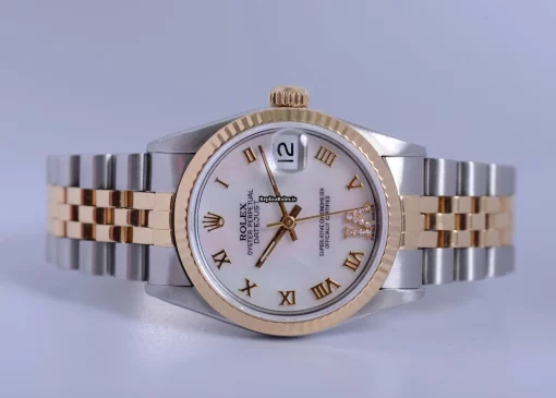 Luxury Fake Rolex Lady-datejust 68273 Caliber 2135 Automatic Movement 31mm Gold/steel Case Womens Watch - Image 3