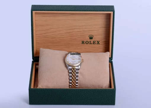 Luxury Fake Rolex Lady-datejust 68273 Caliber 2135 Automatic Movement 31mm Gold/steel Case Womens Watch - Image 8