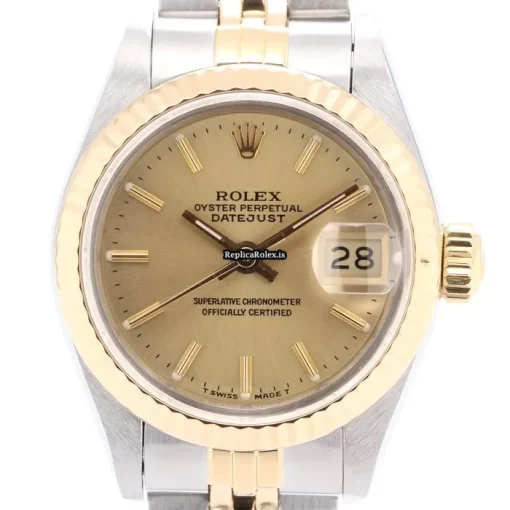 Design Replica Rolex Lady-datejust 69173 Automatic Movement 26mm Gold/steel Case Womens Watch - Image 2