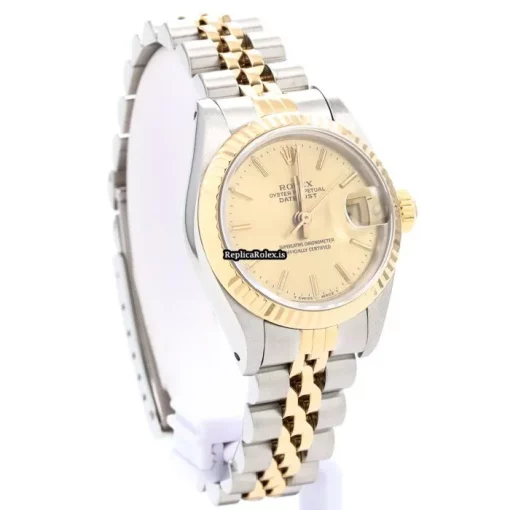Design Replica Rolex Lady-datejust 69173 Automatic Movement 26mm Gold/steel Case Womens Watch - Image 8
