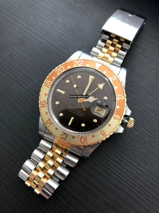 Wonderful Fake Rolex Gmt-master 16753 Caliber 3075 Automatic Movement 40mm Yellow Gold Case Mens/unisex Watch - Image 6
