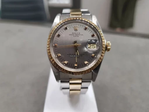 Incredible Fake Rolex Oyster Perpetual Date 1505 Caliber 1570 Automatic Movement 34mm Gold/steel Case Mens/unisex Watch - Image 2