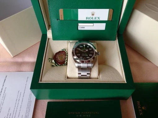 Excellent Replica Rolex Air King 116900 Automatic Movement Steel Case Watch - Image 14