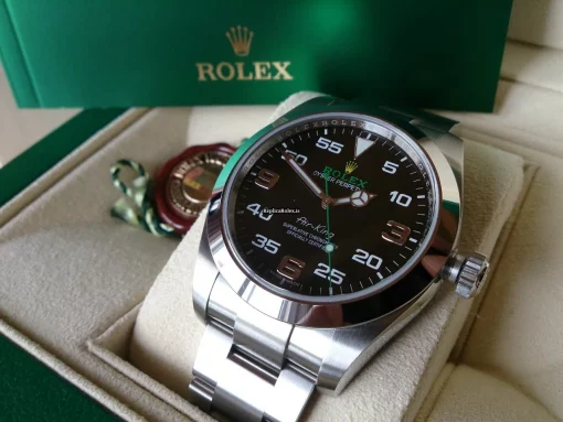 Excellent Replica Rolex Air King 116900 Automatic Movement Steel Case Watch - Image 4