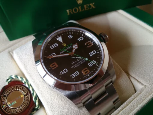 Excellent Replica Rolex Air King 116900 Automatic Movement Steel Case Watch - Image 5