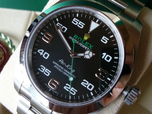 Excellent Replica Rolex Air King 116900 Automatic Movement Steel Case Watch - Image 9