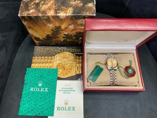 Recommend Copy Rolex Lady-datejust 69173 Caliber 2135 Automatic Movement 26mm Gold/steel Case Womens Watch - Image 4