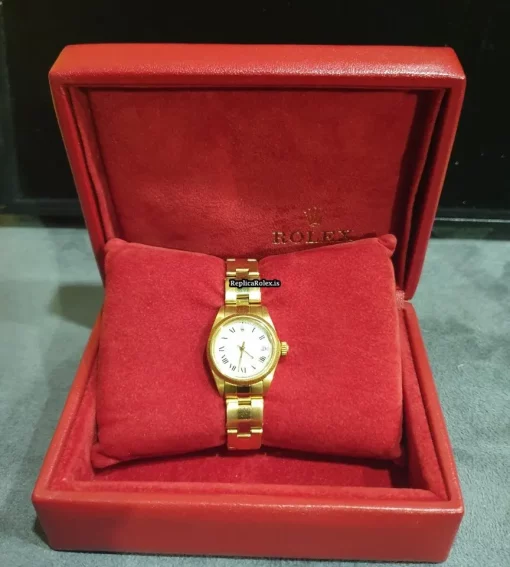 Great Replica Rolex Lady-datejust 6927 Automatic Movement 26mm Yellow Gold Case Womens Watch - Image 4