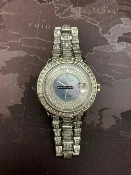 Exquisite Fakes Rolex Day-date 18206 Manual Winding Movement 41mm Platinum Case Mens/unisex Watch - Image 9
