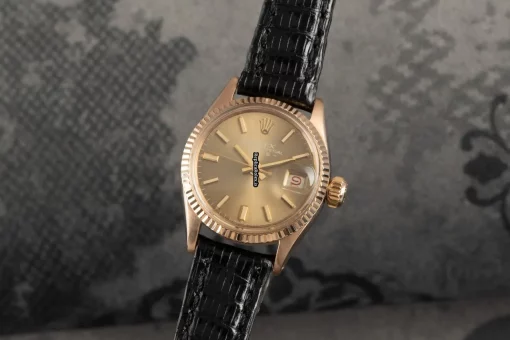 High Quality Replica Rolex Oyster Perpetual Lady Date 6517 Caliber 1130 Automatic Movement 25mm Yellow Gold Case Womens Watch
