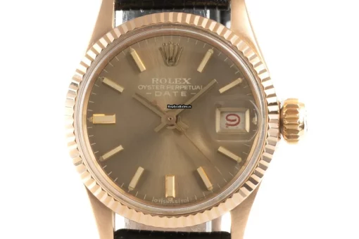 High Quality Replica Rolex Oyster Perpetual Lady Date 6517 Caliber 1130 Automatic Movement 25mm Yellow Gold Case Womens Watch - Image 7