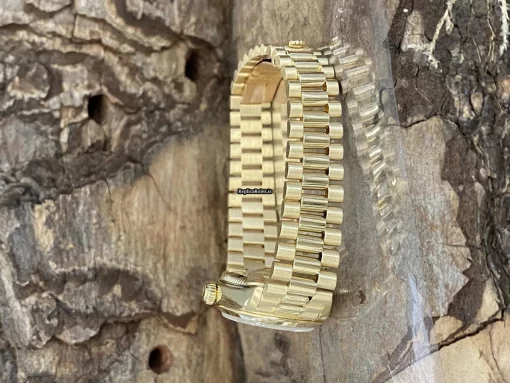 Excellent Clone Rolex Oyster Perpetual 76198 Automatic Movement 26mm Yellow Gold Case Watch - Image 4
