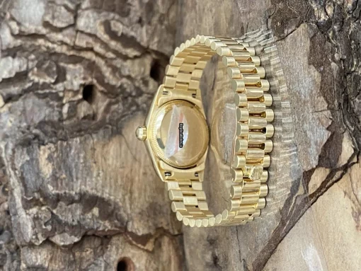 Excellent Clone Rolex Oyster Perpetual 76198 Automatic Movement 26mm Yellow Gold Case Watch - Image 6