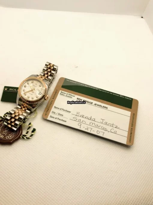 Offering Copy Rolex Lady-datejust 179173 Caliber 2235 Automatic Movement 26mm Gold/steel Case Womens Watch - Image 5