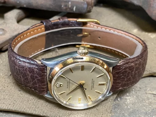 Amazing Replica Rolex Oyster Perpetual 6564 Caliber 1030 Automatic Movement 34mm Gold/steel Case Mens/unisex Watch - Image 9