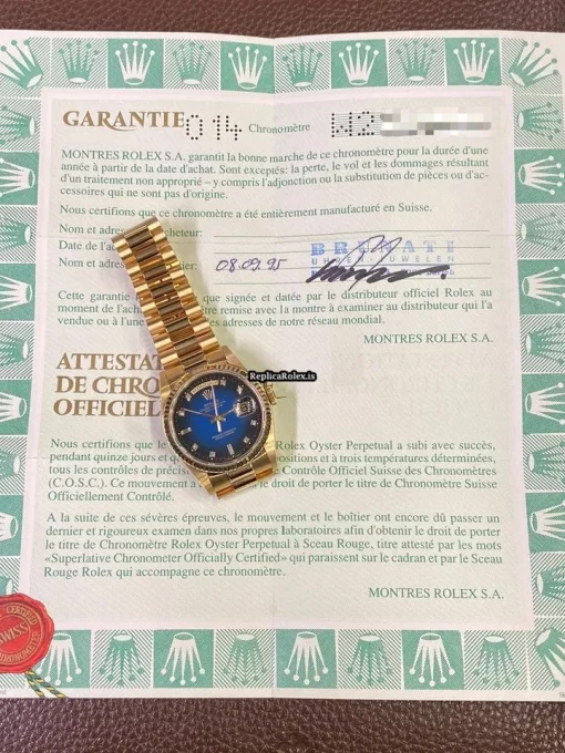 Wonderful Replica Rolex Day-date 36 18238 Caliber 3155 Automatic Movement 36mm Yellow Gold Case Mens/unisex Watch - Image 7
